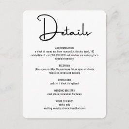 モダンミニマル書結婚本 エンクロージャーカード