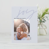 モダンミニマル書道ジョイpastel blue 1写真 シーズンカード (スタンド正面)