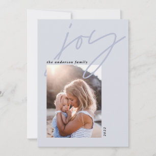 モダンミニマル書道ジョイpastel blue 1写真 シーズンカード