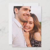 モダンミニマル書道写真結婚の 招待状 (裏面)