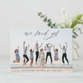 モダンミニマル書道写真結婚の 案内状 (スタンド正面)