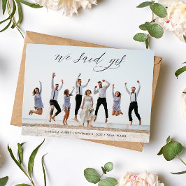 モダンミニマル書道写真結婚の 案内状