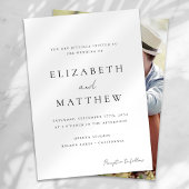 モダンミニマル書道台本の写真結婚の 招待状