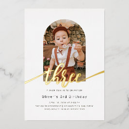 モダンミニマル月の写真3回目 箔招待状