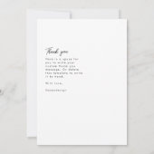 モダンミニマル月2日の写真ありがとう赤ちゃんシャワー サンキューカード (裏面)