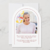 モダンミニマル月2日Photo Red Grad発表 招待状 (裏面)