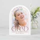 モダンミニマル月2日Photo Red Grad発表 招待状 (スタンド正面)