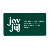 モダンミニマル楽しいクリスマス ラベル (正面)