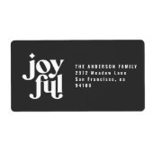 モダンミニマル楽なクリスマス ラベル (正面)