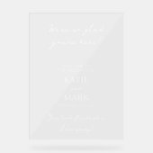 モダンミニマル歓迎結婚の印 アクリルサイン (正面)