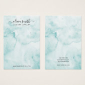 モダンミニマル水彩ジュエリー表示カード (正面&裏面)