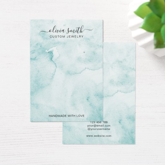 モダンミニマル水彩ジュエリー表示カード (デスク)