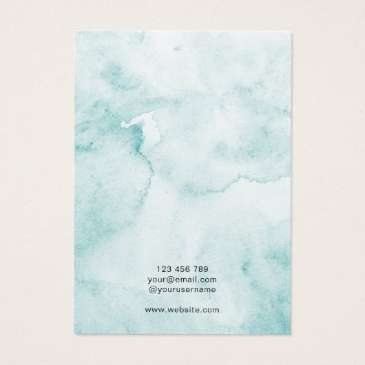 モダンミニマル水彩ジュエリー表示カード (裏面)