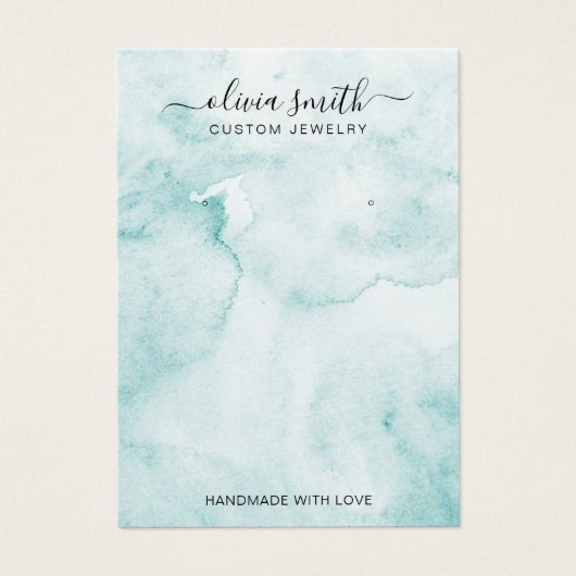 モダンミニマル水彩ジュエリー表示カード (正面)