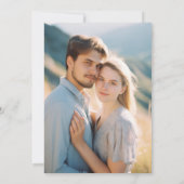 モダンミニマル水彩山結婚山 セーブザデート (裏面)