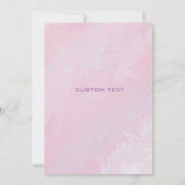 モダンミニマル水彩桃青結婚色 招待状 (裏面)