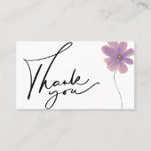 モダンミニマル水彩花感謝していお 名刺 (正面)