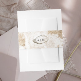 モダンミニマル水結婚色 招待状ベリーバンド