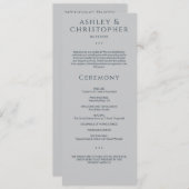 モダンミニマル海結婚軍式 プログラム (正面/裏面)