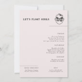 モダンミニマル湖 |バチェロレッテ週末 招待状 (裏面)