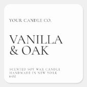 モダンミニマル燭台 スクエアシール (正面)