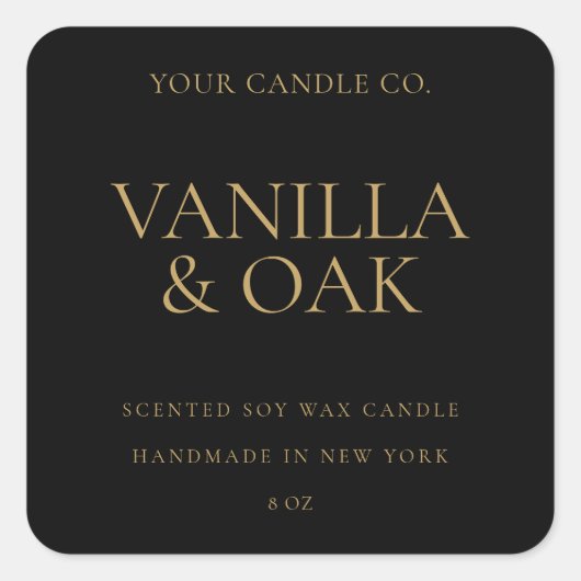 モダンミニマル燭台 スクエアシール (正面)