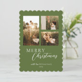 モダンミニマル生写真クリスマス カード (スタンド正面)
