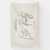 モダンミニマル生誕生日計 横断幕 (縦)