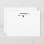 モダンミニマル白パーソナライズされた文具 ノートカード (正面/裏面)