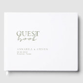 モダンミニマル白結婚の ゲストブック (正面)