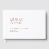 モダンミニマル白結婚の ゲストブック (正面)