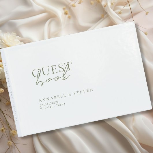 モダンミニマル白結婚の ゲストブック