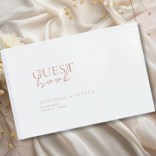 モダンミニマル白結婚の ゲストブック