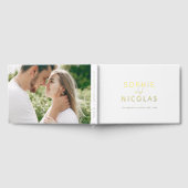 モダンミニマル白結婚写真集 ゲストブック (全面)