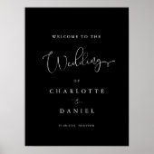 モダンミニマル白結婚歓迎 ポスター (正面)