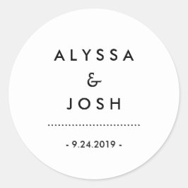 モダンミニマル白結婚色 ラウンドシール
