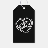 モダンミニマル白結婚黒 ギフトタグ (裏面)