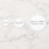 モダンミニマル白結婚黒 コンフェッティ (裏面)