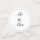 モダンミニマル白結婚黒 コンフェッティ (スモール正面)