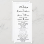 モダンミニマル白結婚黒 プログラム (正面/裏面)