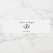 モダンミニマル白結婚黒 ペットボトルラベル (シングルラベル)