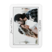 モダンミニマル白結婚黒 マグネット (縦)