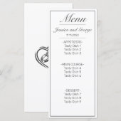 モダンミニマル白結婚黒 メニュー (正面/裏面)