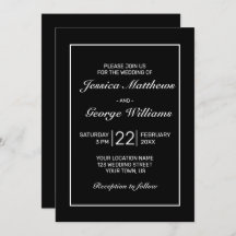 モダンミニマル白結婚黒