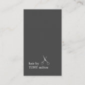 モダンミニマル白銀フェイク毛細立 名刺 (正面)