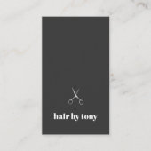 モダンミニマル白銀フェイク毛細立 名刺 (正面)