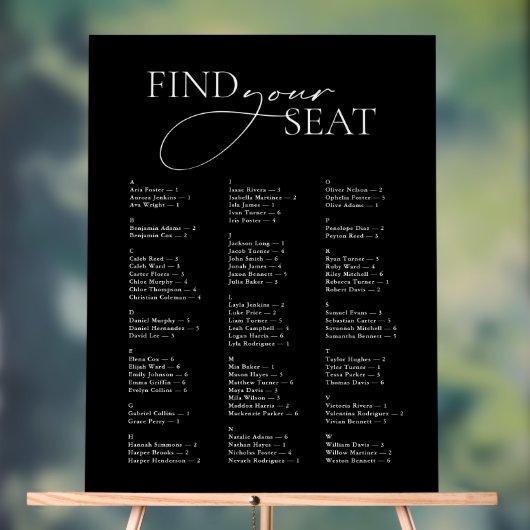 モダンミニマル白黒が席を結婚探す アクリルサイン (ニュートラル)