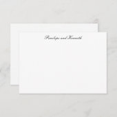 モダンミニマル白黒スフォーマルクリプト サンキューカード (正面/裏面)