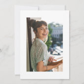 モダンミニマル白黒ブライダルシャワー写真 招待状 (裏面)