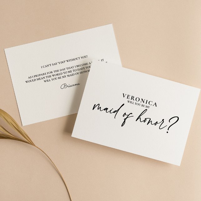 モダンミニマル白黒メイド・オブ・オーナー（花嫁付き添い人）案 (クリエイターアップロード済み)